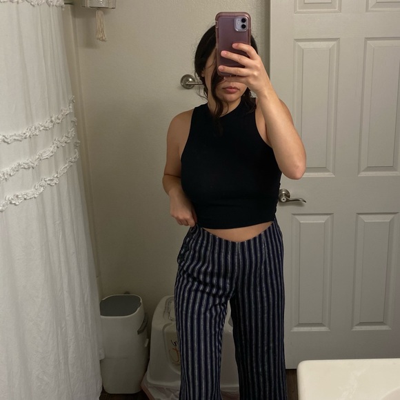 Navy striped pants - Picture 3 of 7